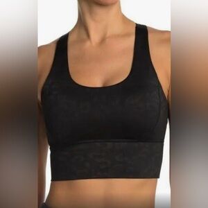 90 degree black leopard print sports bra